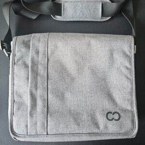 Casecrown Messenger Bag, Laptop, Tablet, Charcoal Grey